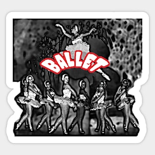 Ballet ballerinas dancing on stage Sticker